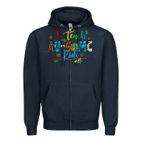 Navy i teach au some kids Zipper Hoodie - Artiststas