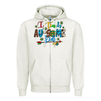 Oatmeal Heather i teach au some kids Zipper Hoodie - Artiststas