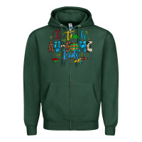 Sports Green i teach au some kids Zipper Hoodie - Artiststas