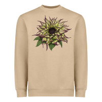 Mushroom sun   fill purple sunflower Heavyweight Sweatshirt - LillyAllenDesigns