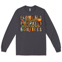 Smoke flannels hayrides pumpkins  bonfires Long Sleeve Tee - FaDigitalArtStudio