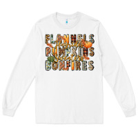 White flannels hayrides pumpkins  bonfires Long Sleeve Tee - FaDigitalArtStudio