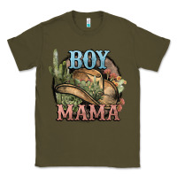 Army Green Boy Mama western cactus Cowboy Classic Tee - HowdyJamesFarm