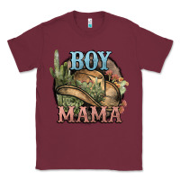 Burgundy Boy Mama western cactus Cowboy Classic Tee - HowdyJamesFarm