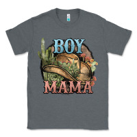 Charcoal Heather Boy Mama western cactus Cowboy Classic Tee - HowdyJamesFarm