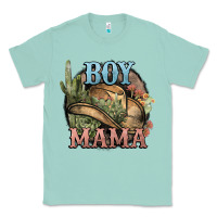 Seafoam Boy Mama western cactus Cowboy Classic Tee - HowdyJamesFarm