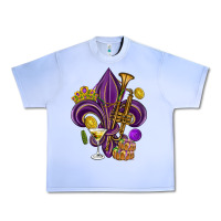 Grape Ice Fleur de lis Mardi Gras Urban Heavy Tee - HowdyJamesFarm