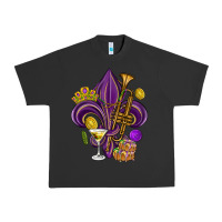 Pigment Black Fleur de lis Mardi Gras Urban Heavy Tee - HowdyJamesFarm