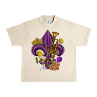 Sandshell Fleur de lis Mardi Gras Urban Heavy Tee - HowdyJamesFarm