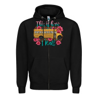 Black this is how i roll school bus Zipper Hoodie - Artiststas