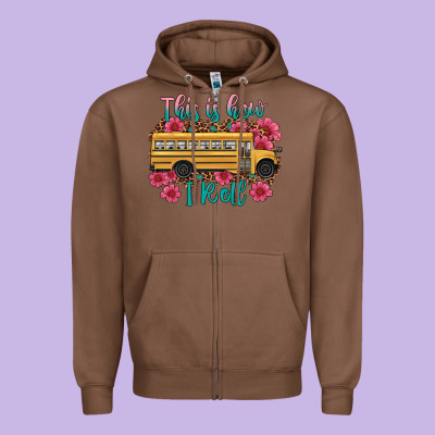 This Is How I Roll School Bus Zipper Hoodie Designed By Artiststas