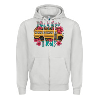 Dove Grey this is how i roll school bus Zipper Hoodie - Artiststas