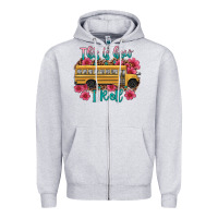 Heather Grey this is how i roll school bus Zipper Hoodie - Artiststas