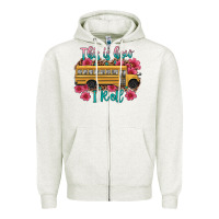 Oatmeal Heather this is how i roll school bus Zipper Hoodie - Artiststas