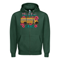 Sports Green this is how i roll school bus Zipper Hoodie - Artiststas