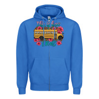 True Royal this is how i roll school bus Zipper Hoodie - Artiststas