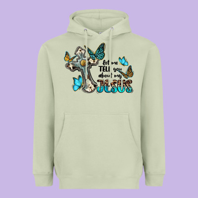 Let Me Tell You About My Jesus Heavyweight Hoodie Designed By Barkaloodesign