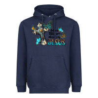 Navy let me tell you about my jesus Heavyweight Hoodie - BarkalooDesign