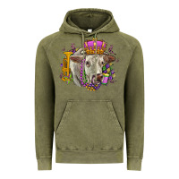 Vintage Olive charolais mardi gras Vintage Hoodie - OliviaCreatesArt
