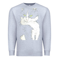 Heather Grey tuxedo cat t  shirt tuxedo cat t  shirt Premium Sweatshirt - longCreatives