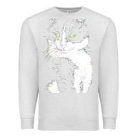 Oatmeal Heather tuxedo cat t  shirt tuxedo cat t  shirt Premium Sweatshirt - longCreatives