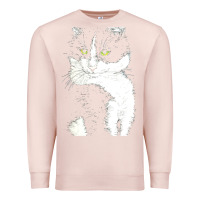 Pale Pink tuxedo cat t  shirt tuxedo cat t  shirt Premium Sweatshirt - longCreatives
