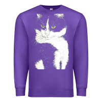 Purple tuxedo cat t  shirt tuxedo cat t  shirt Premium Sweatshirt - longCreatives