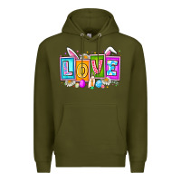 Army Green Love Easter Premium Hoodie - CowhideDigitalArt