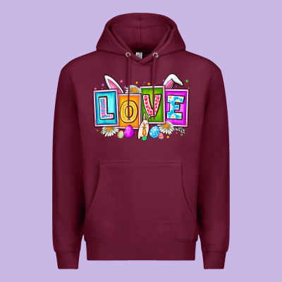Love Easter Premium Hoodie Designed By Cowhidedigitalart