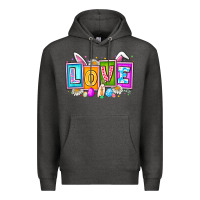 Charcoal Heather Love Easter Premium Hoodie - CowhideDigitalArt