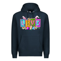 Navy Love Easter Premium Hoodie - CowhideDigitalArt