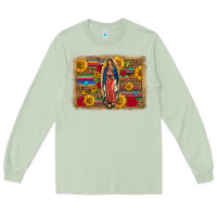 Matcha Our Lady Of Guadalupe Glitter Leopard Flowers Long Sleeve Tee - FaDigitalArtStudio
