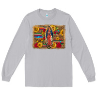 Moon Dust Our Lady Of Guadalupe Glitter Leopard Flowers Long Sleeve Tee - FaDigitalArtStudio