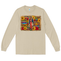 Mushroom Our Lady Of Guadalupe Glitter Leopard Flowers Long Sleeve Tee - FaDigitalArtStudio