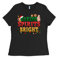 Black Baking spirits bright Ladies Tee - NancyCooperArtShop