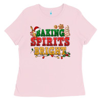 Bubblegum Pink Baking spirits bright Ladies Tee - NancyCooperArtShop