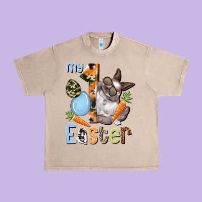 My First Easter Boy Easter Day Urban Heavy Tee Designed By Howdyjamesfarm