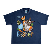 Navy My first Easter Boy Easter Day Urban Heavy Tee - HowdyJamesFarm