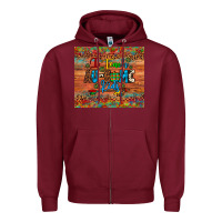 Burgundy i teach au some kids Zipper Hoodie - Artiststas