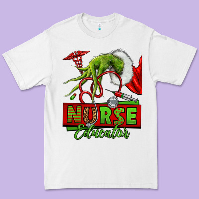 Grinch Hand Nurse Educator Premium Tee Designed By Nancycooperartshop