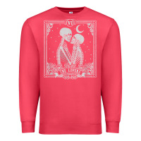 Cardinal The Lovers Tarot Card Skeleton Valentines Halloween Occult Premium Sweatshirt - longCreatives