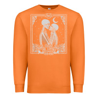 Carrot The Lovers Tarot Card Skeleton Valentines Halloween Occult Premium Sweatshirt - longCreatives