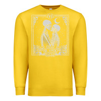 Lemon The Lovers Tarot Card Skeleton Valentines Halloween Occult Premium Sweatshirt - longCreatives