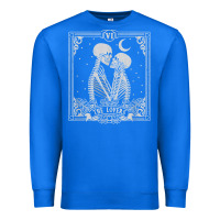 True Royal The Lovers Tarot Card Skeleton Valentines Halloween Occult Premium Sweatshirt - longCreatives