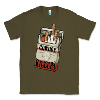 Army Green Cowboy killers cigarette package Classic Tee - HowdyJamesFarm
