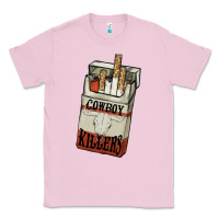Bubblegum Pink Cowboy killers cigarette package Classic Tee - HowdyJamesFarm