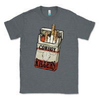 Charcoal Heather Cowboy killers cigarette package Classic Tee - HowdyJamesFarm