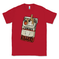 Red Cowboy killers cigarette package Classic Tee - HowdyJamesFarm