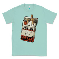 Seafoam Cowboy killers cigarette package Classic Tee - HowdyJamesFarm
