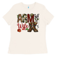 Bone Christmas Army wife Ladies Tee - NancyCooperArtShop